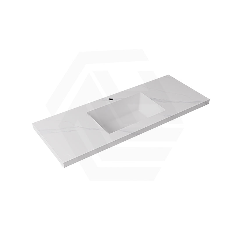 40mm Thick Lukka Carrara White Sintered Stone Seamless Joined with Fine Ceramic Basin