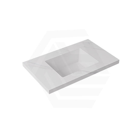 40mm Thick Lukka Carrara White Sintered Stone Seamless Joined with Fine Ceramic Basin