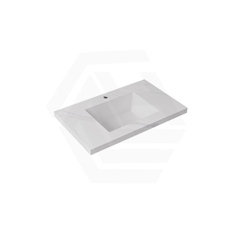 40mm Thick Lukka Carrara White Sintered Stone Seamless Joined with Fine Ceramic Basin
