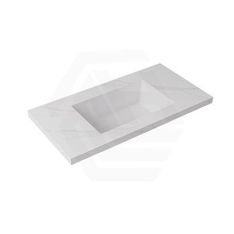 40mm Thick Lukka Carrara White Sintered Stone Seamless Joined with Fine Ceramic Basin