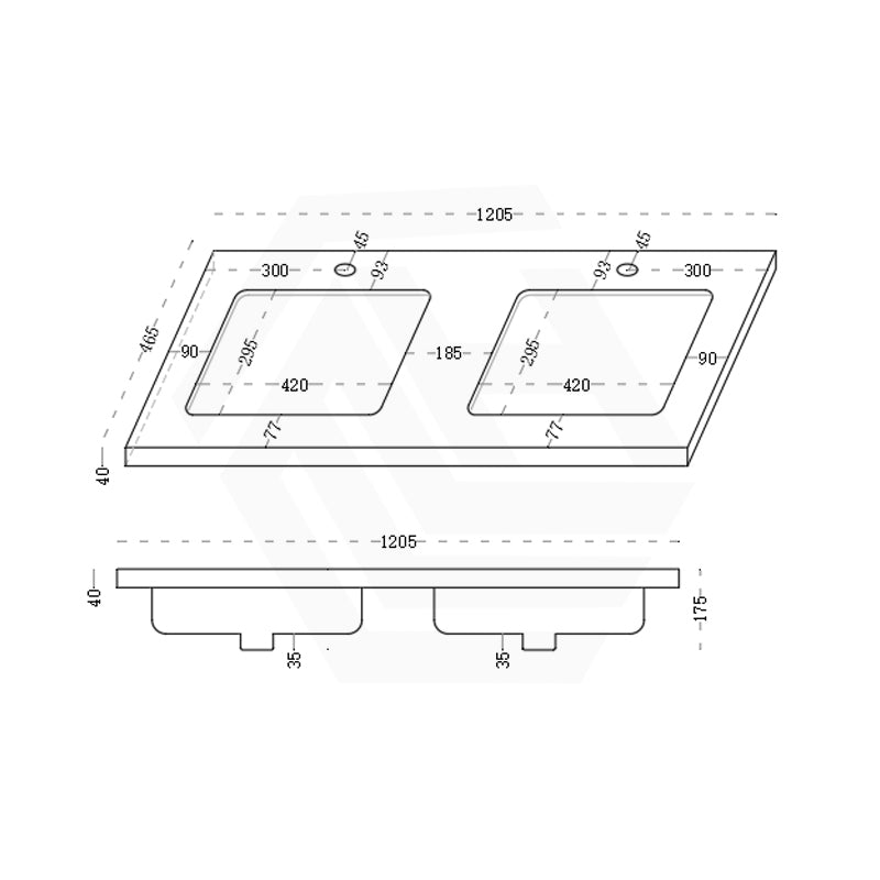 40mm Thick Lukka Carrara Gold Sintered Stone Seamless Joined with Fine Ceramic Basin