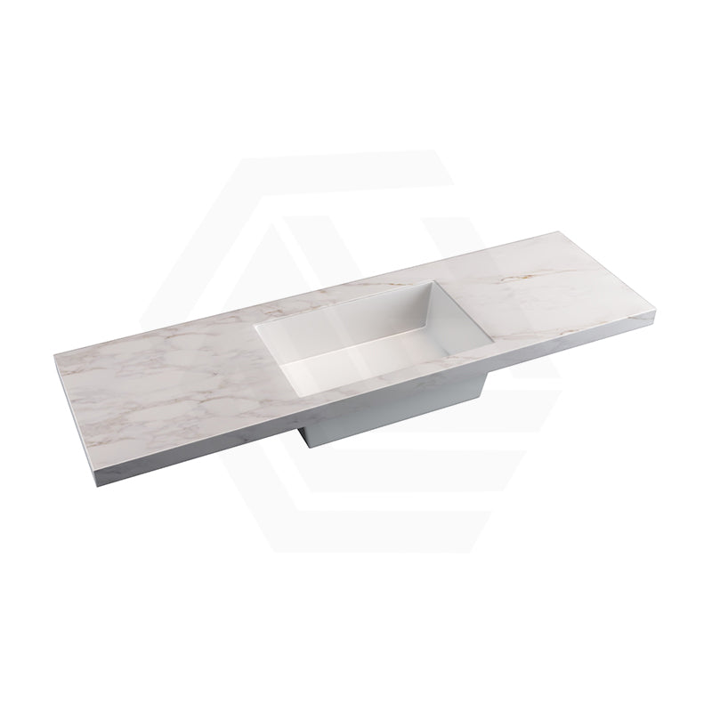 50mm Thick Lukka Carrara Gold Sintered Stone Seamless Joined with Fine Ceramic Basin