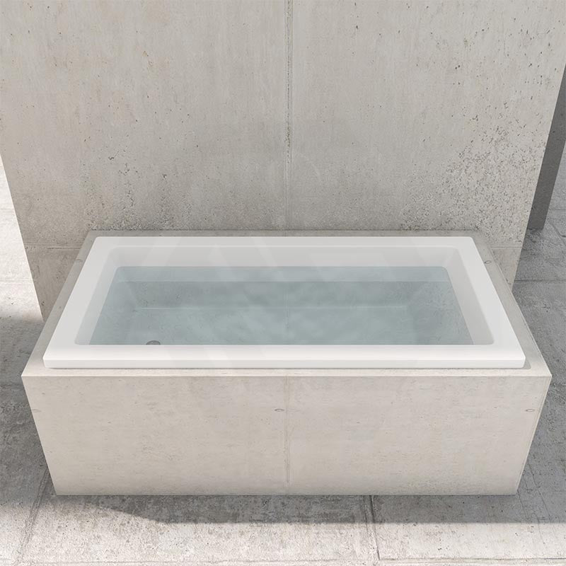 1470/1675mm Lukka Viva Square Drop in Bathtub Anti Slippery Acrylic Gloss White