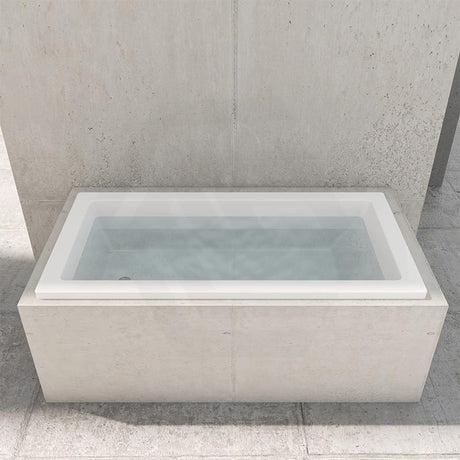 1470/1675mm Lukka Viva Square Drop in Bathtub Anti Slippery Acrylic Gloss White