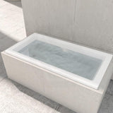 1470/1675mm Lukka Viva Square Drop in Bathtub Anti Slippery Acrylic Gloss White