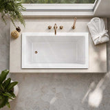 Lukka Viva Square Drop in Bathtub Anti Slippery Acrylic 1470/1675mm - Gloss White