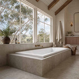 Lukka Viva Square Drop in Bathtub Anti Slippery Acrylic 1470/1675mm - Gloss White