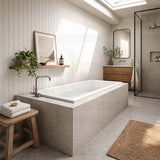 Lukka Viva Square Drop in Bathtub Anti Slippery Acrylic 1470/1675mm - Gloss White