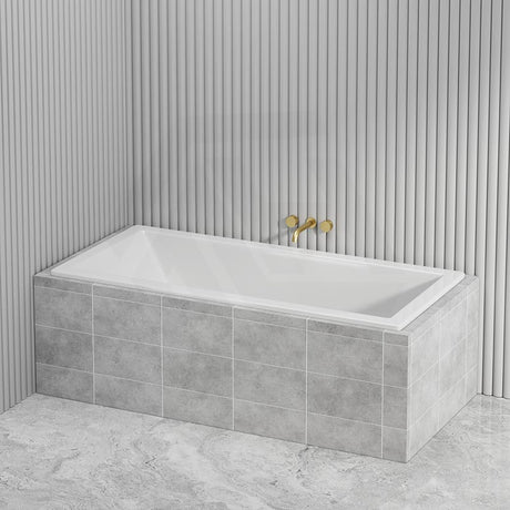 1470/1675mm Lukka Viva Square Drop in Bathtub Anti Slippery Acrylic Gloss White