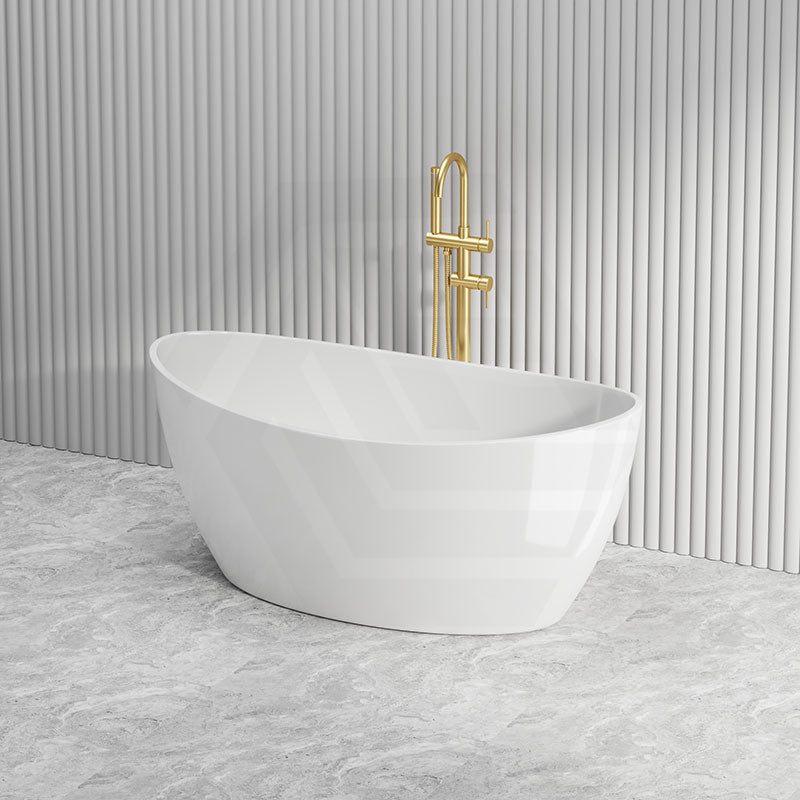 Lukka Valla Acrylic Freestanding Bathtub Overflow Available 1500/1700mm - Gloss/Matt White
