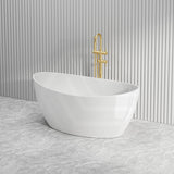 Lukka Valla Acrylic Freestanding Bathtub Overflow Available 1500/1700mm - Gloss/Matt White