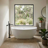 Lukka Valla Acrylic Freestanding Bathtub Overflow Available 1500/1700mm - Gloss/Matt White