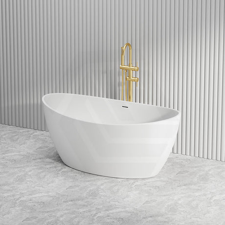 Lukka Valla Acrylic Freestanding Bathtub Overflow Available 1500/1700mm - Gloss/Matt White