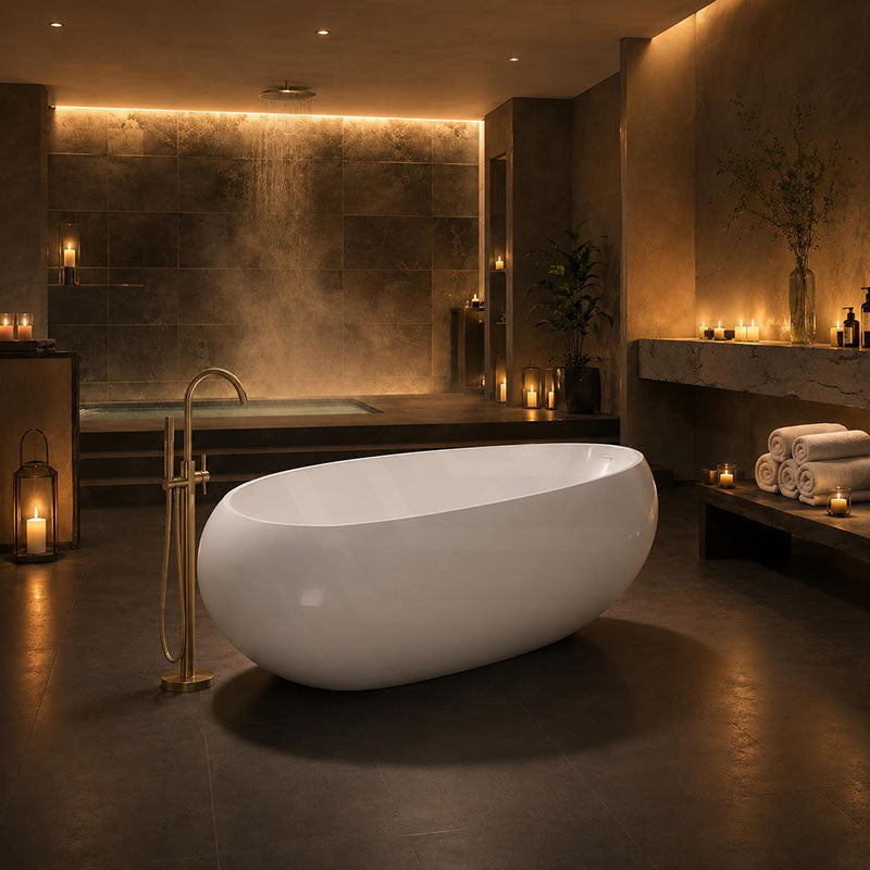 Lukka Voga Acrylic Freestanding Bathtub with Overflow Variant Colour Available 1800mm