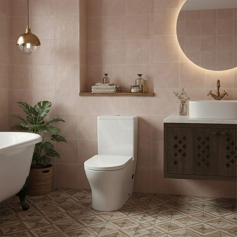 Lukka Verona Tornado Rimless Back to Wall Toilet Suite 650x390x900mm - Gloss White