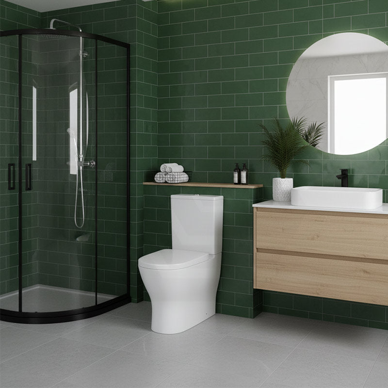 Lukka Verona Tornado Rimless Back to Wall Toilet Suite 650x390x900mm - Gloss White