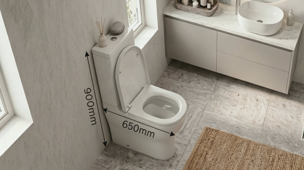Lukka Verona Tornado Rimless Back to Wall Toilet Suite 650x390x900mm - Gloss White