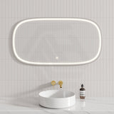 650/1200/1600mm Led Mirror Silver Framed Oval Front Light Led Mirrors