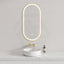G#2(Gold) 500X1000Mm Led Mirror Oval Frontlit Brushed Gold Framed Defogger Pad Led Mirrors