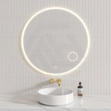 900mm Lamex Round LED Mirror 3 Color Lighting with Magnifying Mirror