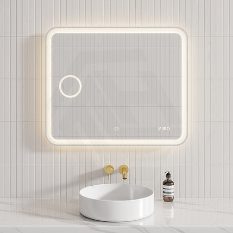 900/1200/1500mm Led Mirror With Magnifier Digital Clock Horizontal Installation Rectangle Led
