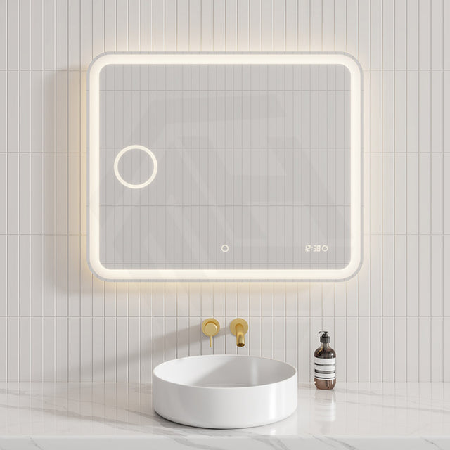 900/1200/1500mm Led Mirror With Magnifier Digital Clock Horizontal Installation Rectangle Led