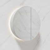 600mm Round Luminaire LED Backlit Mirror Shaving Cabinet Pencil Edge White