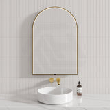M#1(Gunmetal Grey) 600X900Mm Arch Led Gun Metal Framed Mirror Touch Switch Vertical Or Horizontal