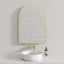 G#2(Gold) 600X900Mm Arch Front Hidden Led Mirror Brushed Gold Framed Touch Switch Vertical Or