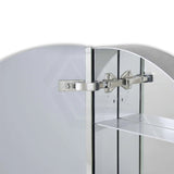 600mm Round Luminaire LED Backlit Mirror Shaving Cabinet Pencil Edge White