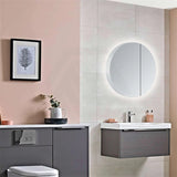 600mm Round Luminaire LED Backlit Mirror Shaving Cabinet Pencil Edge White