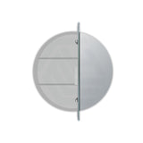 600mm Round Luminaire LED Backlit Mirror Shaving Cabinet Pencil Edge White