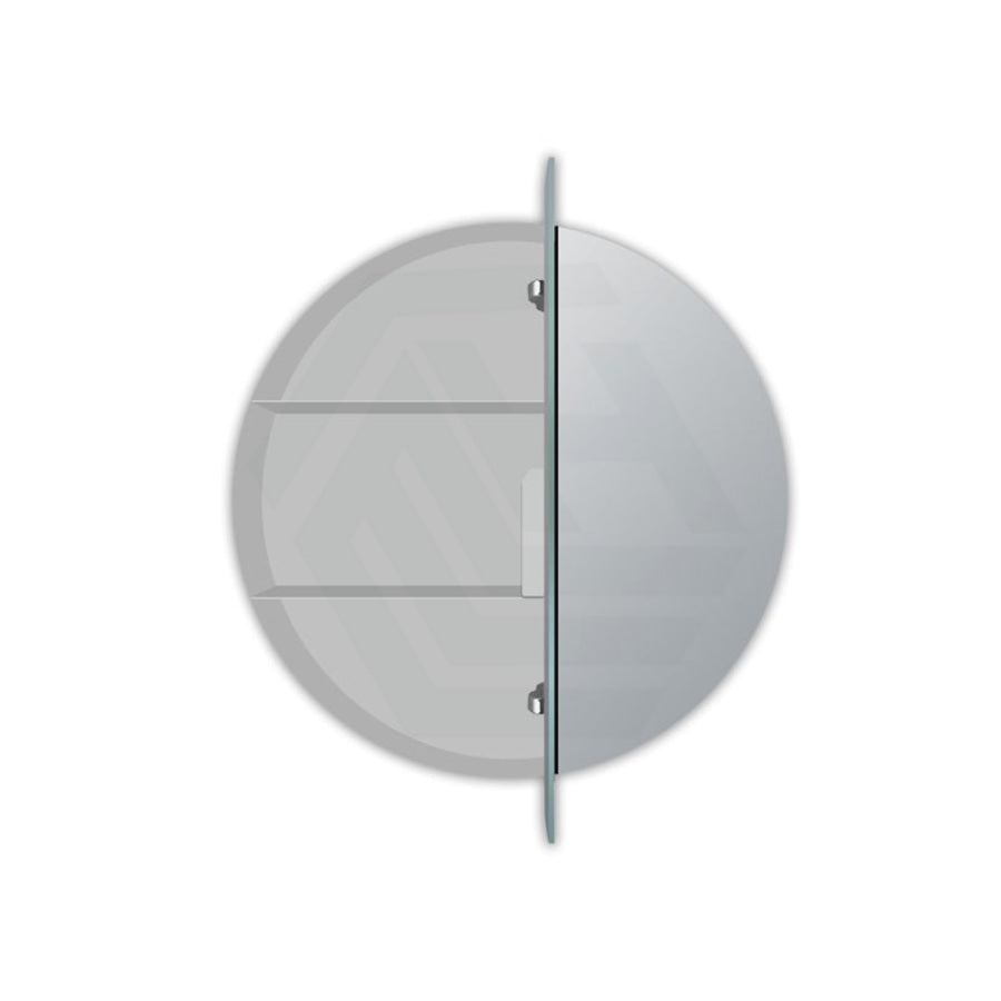 600mm Round Luminaire LED Backlit Mirror Shaving Cabinet Pencil Edge White
