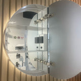 600mm Round Luminaire LED Backlit Mirror Shaving Cabinet Pencil Edge White