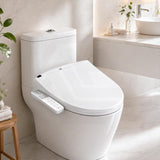 Intelligent Electric Bidet Toilet Seat with Instant Heating & Auto Washer For Toilet 496/528x406x145mm - Gloss White