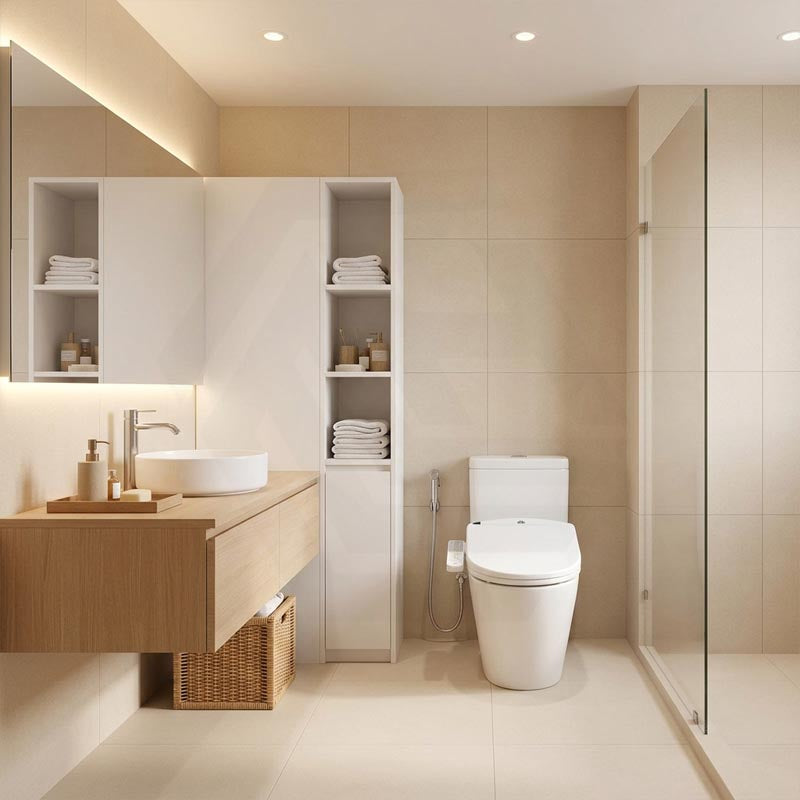 Intelligent Electric Bidet Toilet Seat with Instant Heating & Auto Washer For Toilet 496/528x406x145mm - Gloss White