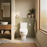 Intelligent Electric Toilet Cover Seat with Auto Washer and Air Dryer for toilet 496/528x406x145mm - White