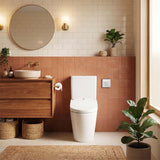 Intelligent Electric Toilet Cover Seat with Auto Washer and Air Dryer for toilet 496/528x406x145mm - White