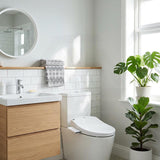 Intelligent Electric Toilet Cover Seat with Auto Washer and Air Dryer for toilet 496/528x406x145mm - White