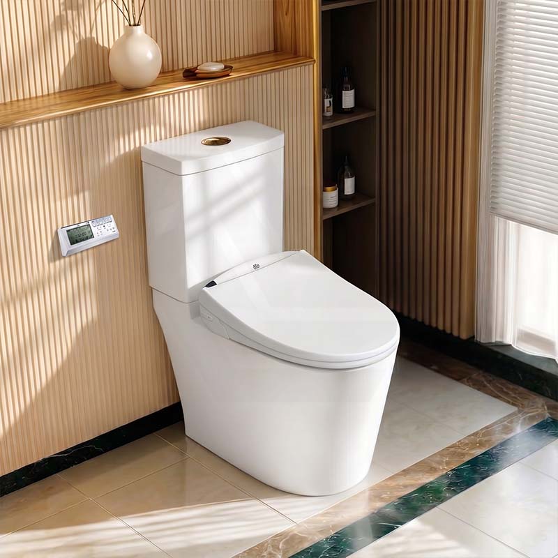 Smart Electric Bidet Toilet Seat with Wireless Remote Controller 496/528x470x145mm - White