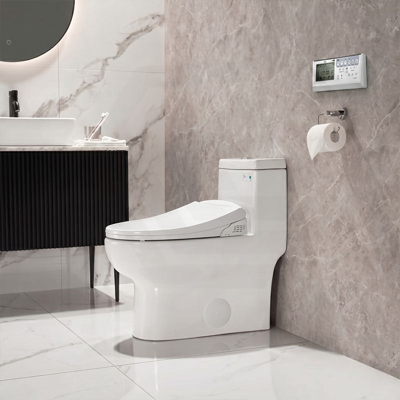 Smart Electric Bidet Toilet Seat with Wireless Remote Controller 496/528x470x145mm - White