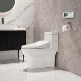 Smart Electric Bidet Toilet Seat with Wireless Remote Controller 496/528x470x145mm - White