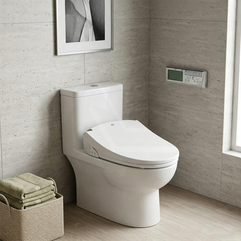 Smart Electric Bidet Toilet Seat with Wireless Remote Controller 496/528x470x145mm - White