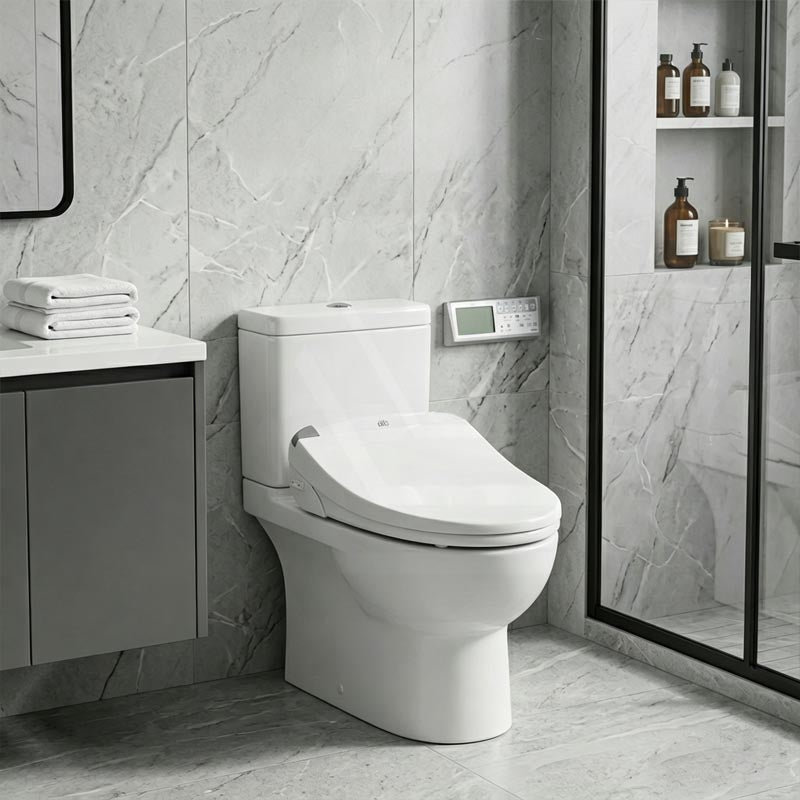 Smart Electric Bidet Toilet Seat with Wireless Remote Controller 496/528x470x145mm - White