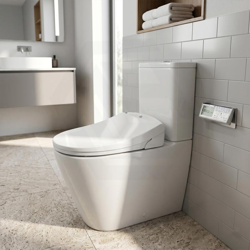 Smart Electric Bidet Toilet Seat with Wireless Remote Controller 496/528x470x145mm - White