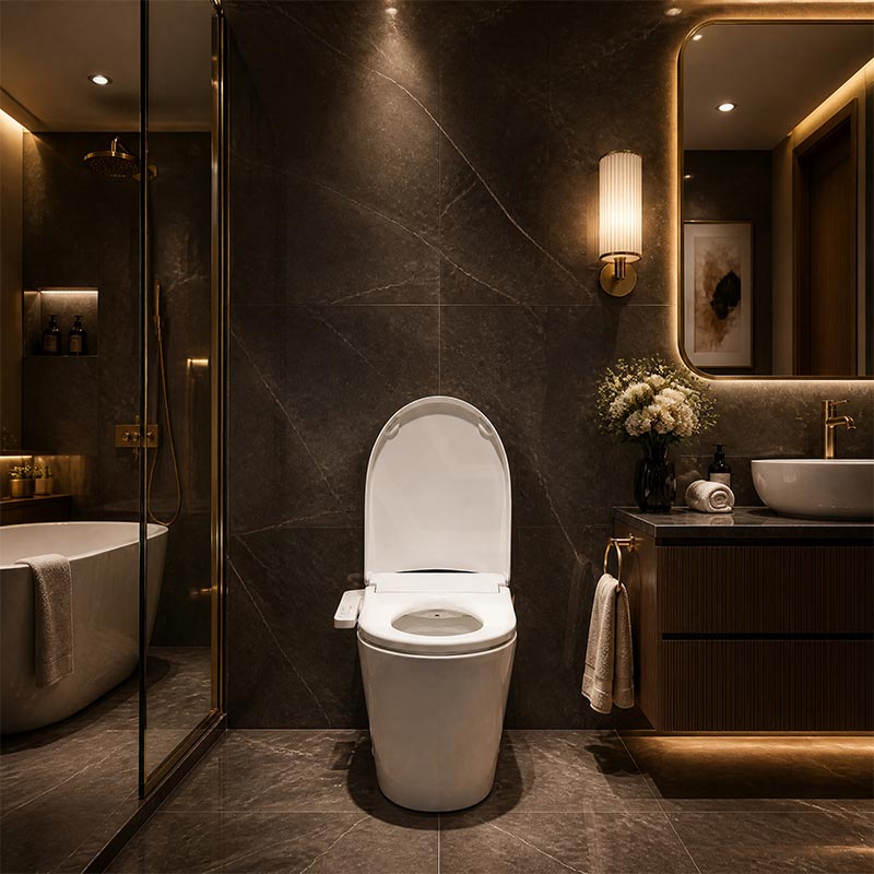 Intelligent Electric Toilet Cover Seat with Instant Water Heating and Air Dryer for Toilet - Two Shapes Available