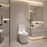 Intelligent Electric Toilet Cover Seat with Instant Water Heating and Air Dryer for Toilet - Two Shapes Available