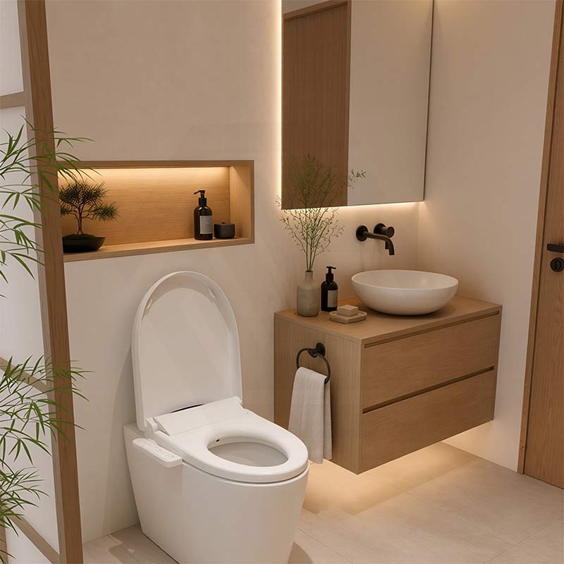 Intelligent Electric Toilet Cover Seat with Instant Water Heating and Air Dryer for Toilet - Two Shapes Available