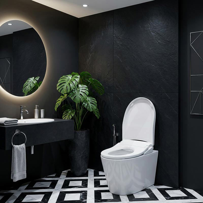 Intelligent Electric Remote Control Toilet Cover Seat with Instant Water Heating and Air Dryer for toilet