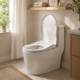 Toilet Cover Seat with Posterior Wash and Self Nozzle Cleaning Left/Right Water Connection for toilet 500x370x60mm - White